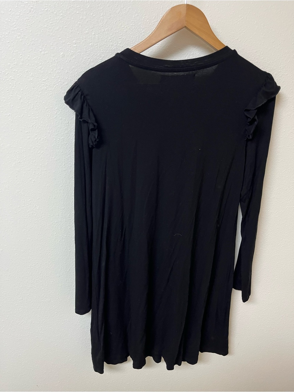 Cupio Black Long Sleeve Dress with Yellow Floral Embroidery - Picture 3 of 3